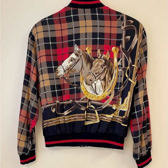 Vintage Plaid Ali Miles Equestrian Jacket Size 4 Petite - Picture 1 of 9